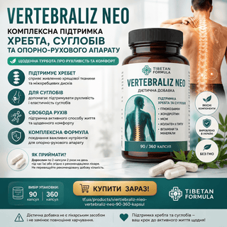 Vertebraliz Neo (Вертебраліз Нео) для суглобів і хребта | Tibetan Formula - Tibetan Formula