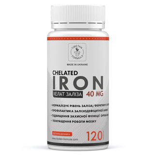 Хелат заліза 40 мг / Chelated Iron 40 mg 120 таблеток - Tibetan Formula
